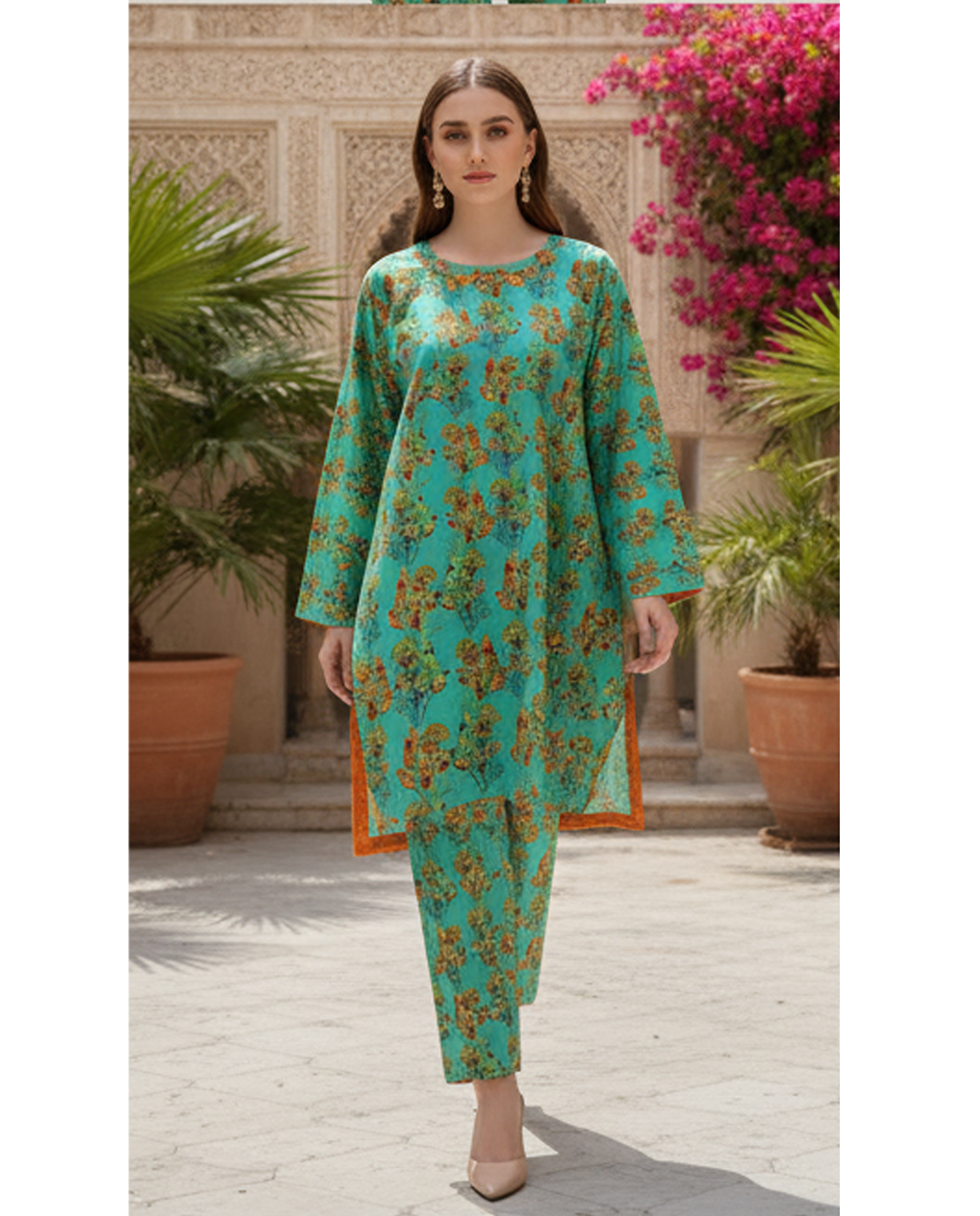 Stitched Fusion Premium Co-Ords Set – Crystal Lawn (Summer Chapter Edition)