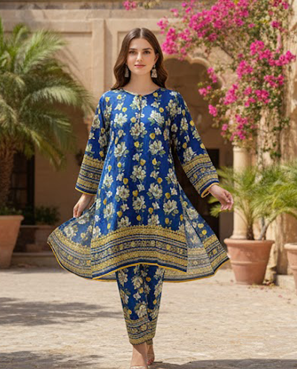 Stitched Fusion Premium Co-Ords Set – Crystal Lawn (Summer Chapter Edition)