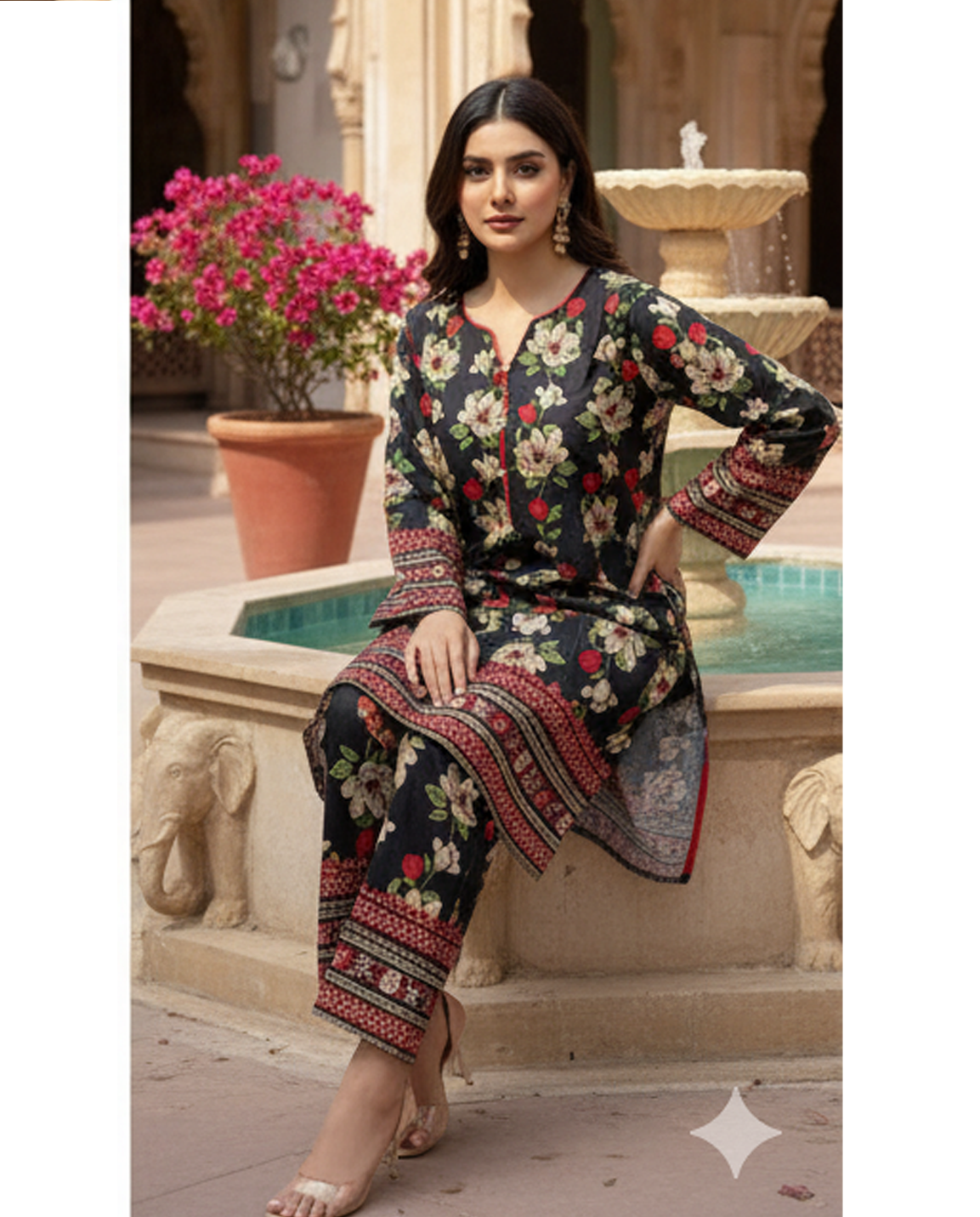 Stitched Fusion Premium Co-Ords Set – Crystal Lawn (Summer Chapter Edition)