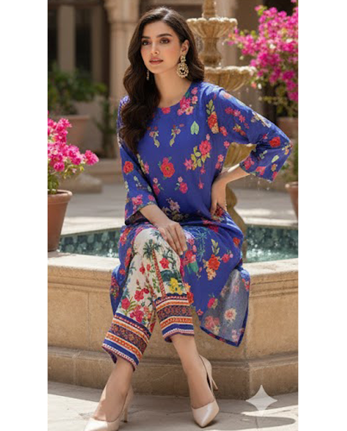 Stitched Fusion Premium Co-Ords Set – Crystal Lawn (Summer Chapter Edition)