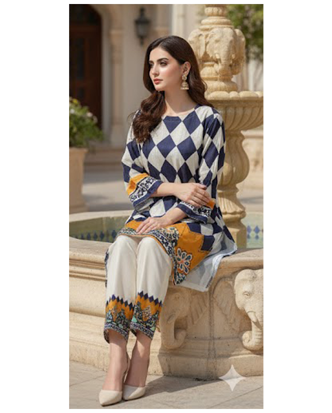 Stitched Fusion Premium Co-Ords Set – Crystal Lawn (Summer Chapter Edition)