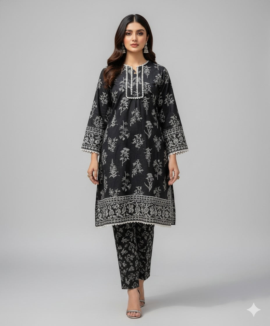 Stitched Fusion Premium Co-Ords Set – Crystal Lawn (Summer Chapter Edition)