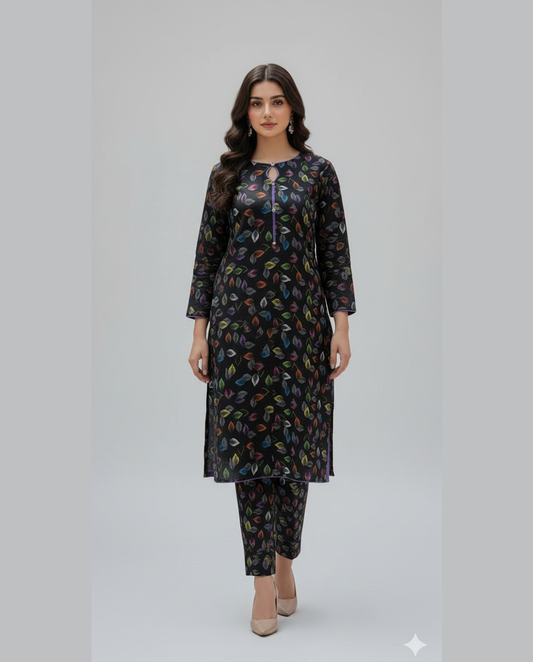 Stitched Fusion Premium Co-Ords Set – Crystal Lawn (Summer Chapter Edition)