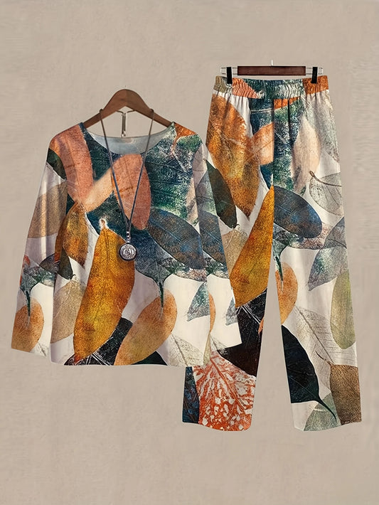 Cod Set Vacation-Inspired Summer Two-Piece Loose Short Sleeve Shirt Set