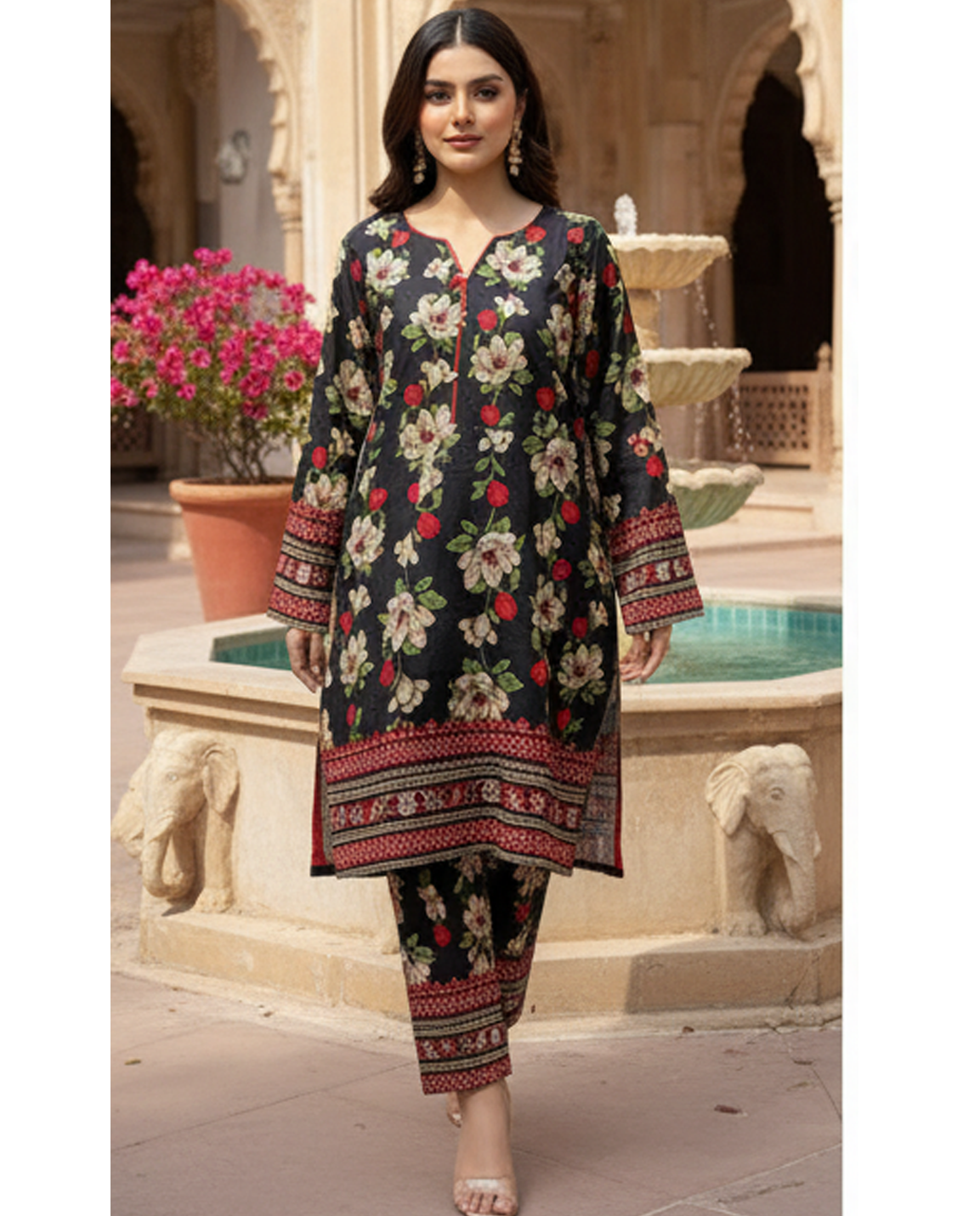 Stitched Fusion Premium Co-Ords Set – Crystal Lawn (Summer Chapter Edition)