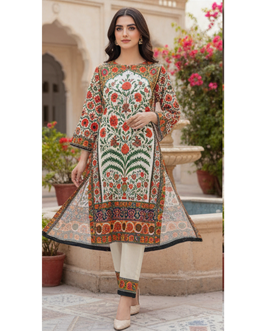 Stitched Fusion Premium Co-Ords Set – Crystal Lawn (Summer Chapter Edition)
