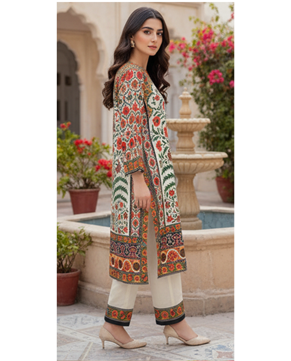 Stitched Fusion Premium Co-Ords Set – Crystal Lawn (Summer Chapter Edition)