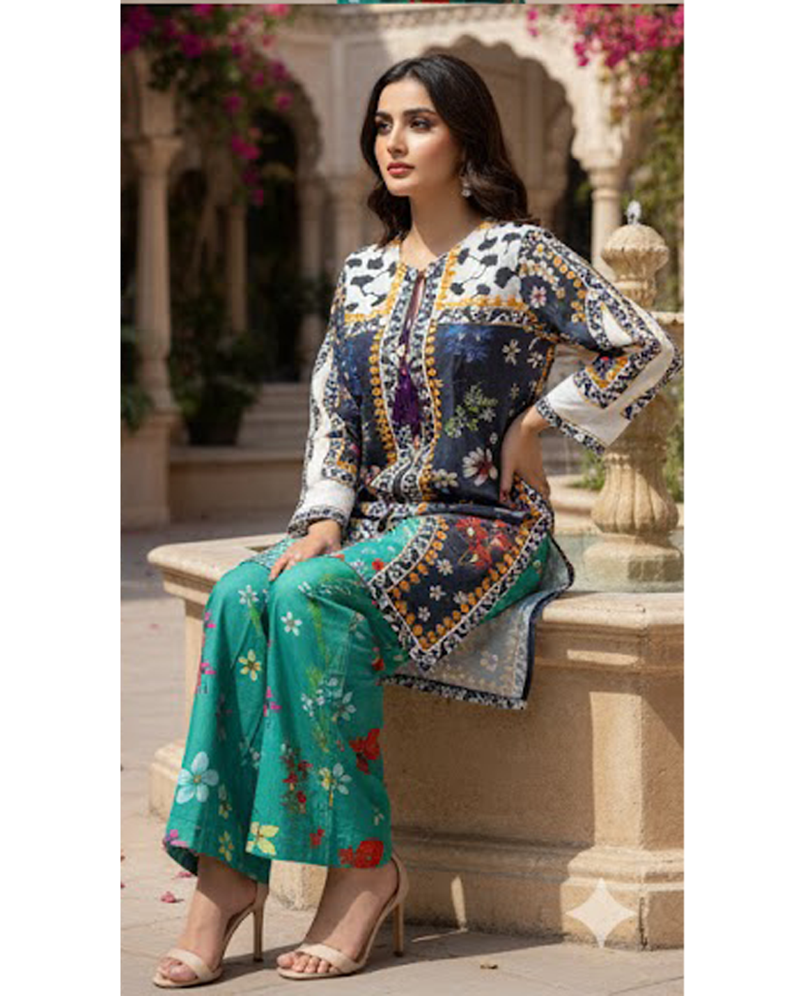 Stitched Fusion Premium Co-Ords Set – Crystal Lawn (Summer Chapter Edition)