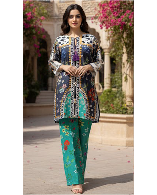 Stitched Fusion Premium Co-Ords Set – Crystal Lawn (Summer Chapter Edition)