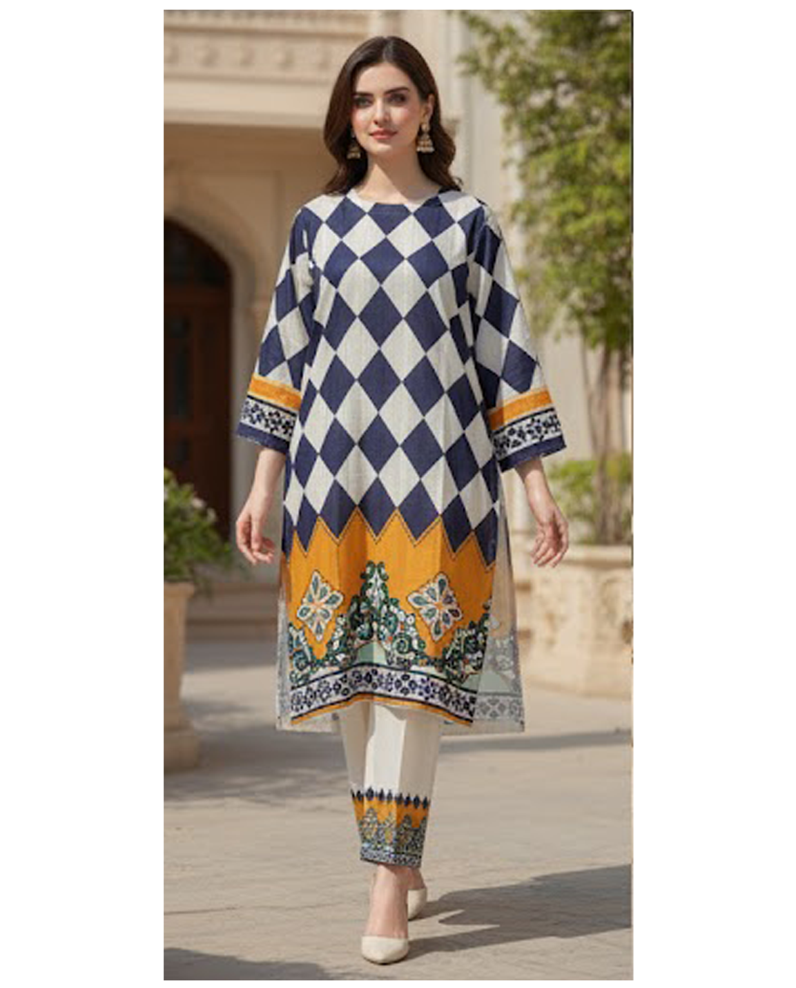 Stitched Fusion Premium Co-Ords Set – Crystal Lawn (Summer Chapter Edition)